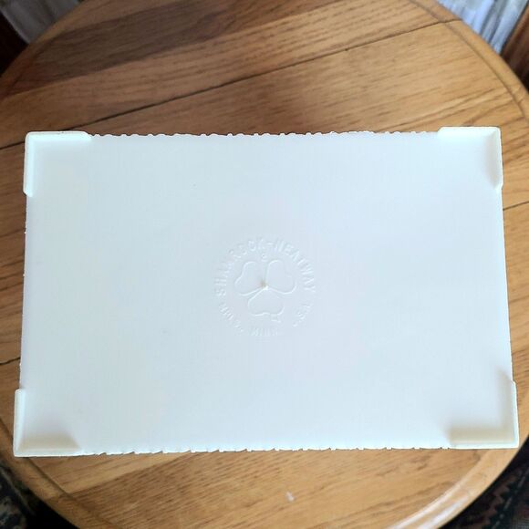 1960s Wastebasket Plastic Trash Can Bin White Retro Mid Century USA Vtg Kitchen - Picture 7 of 12